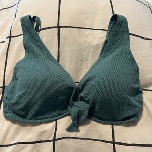Teal Textured Women's Bikini Top